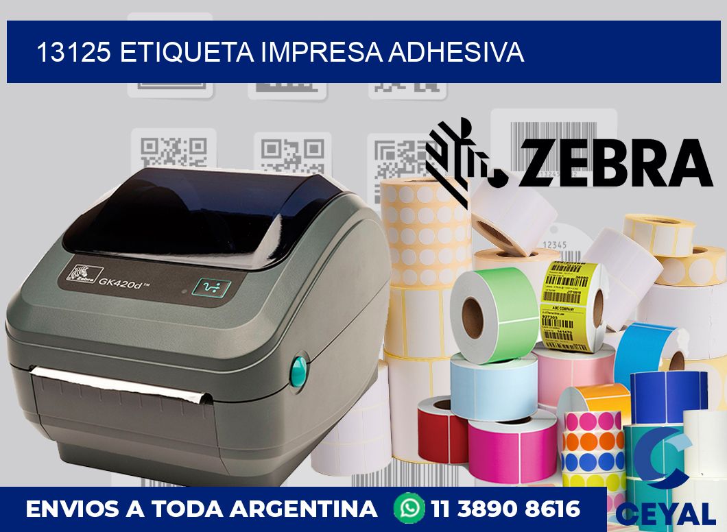 13125 ETIQUETA IMPRESA ADHESIVA