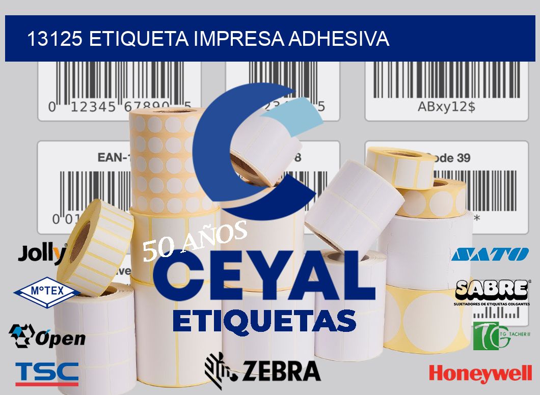 13125 ETIQUETA IMPRESA ADHESIVA