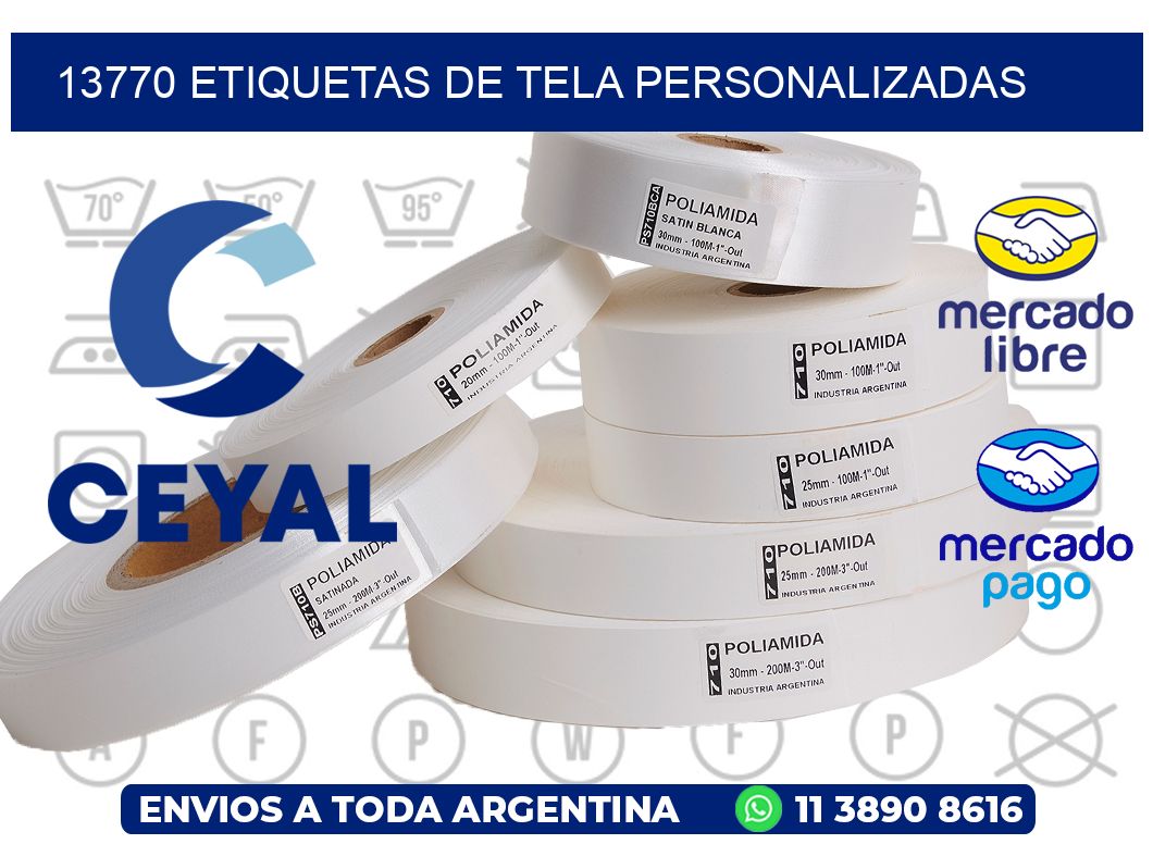 13770 ETIQUETAS DE TELA PERSONALIZADAS