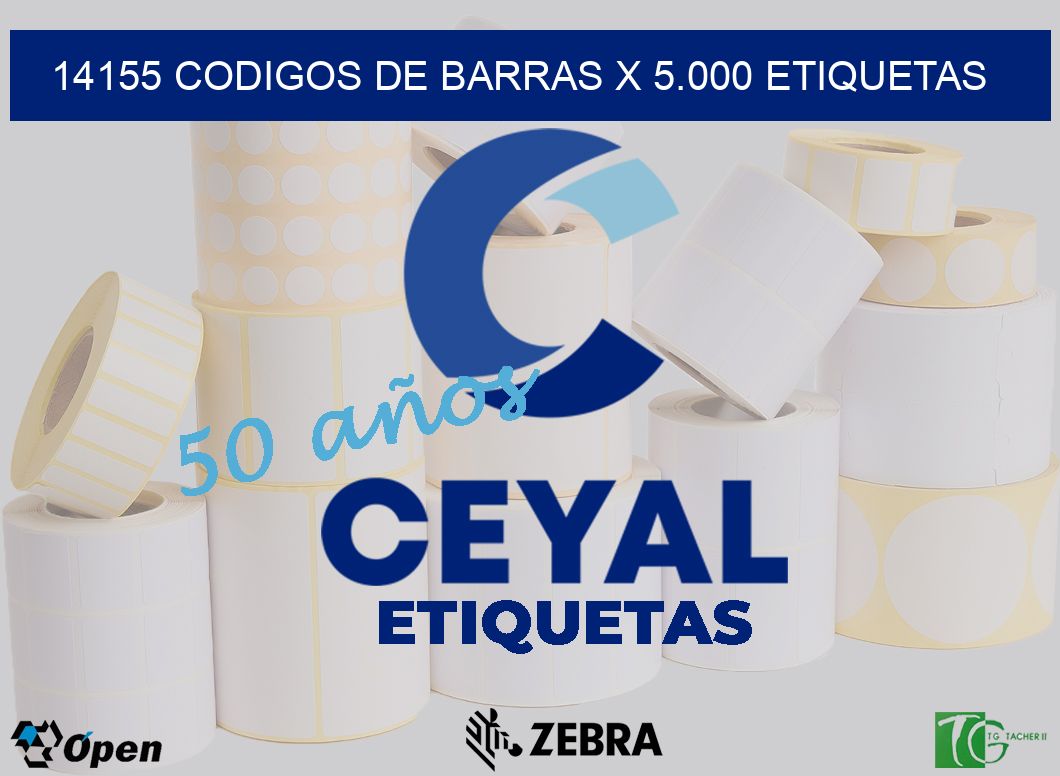 14155 codigos de barras x 5.000 etiquetas