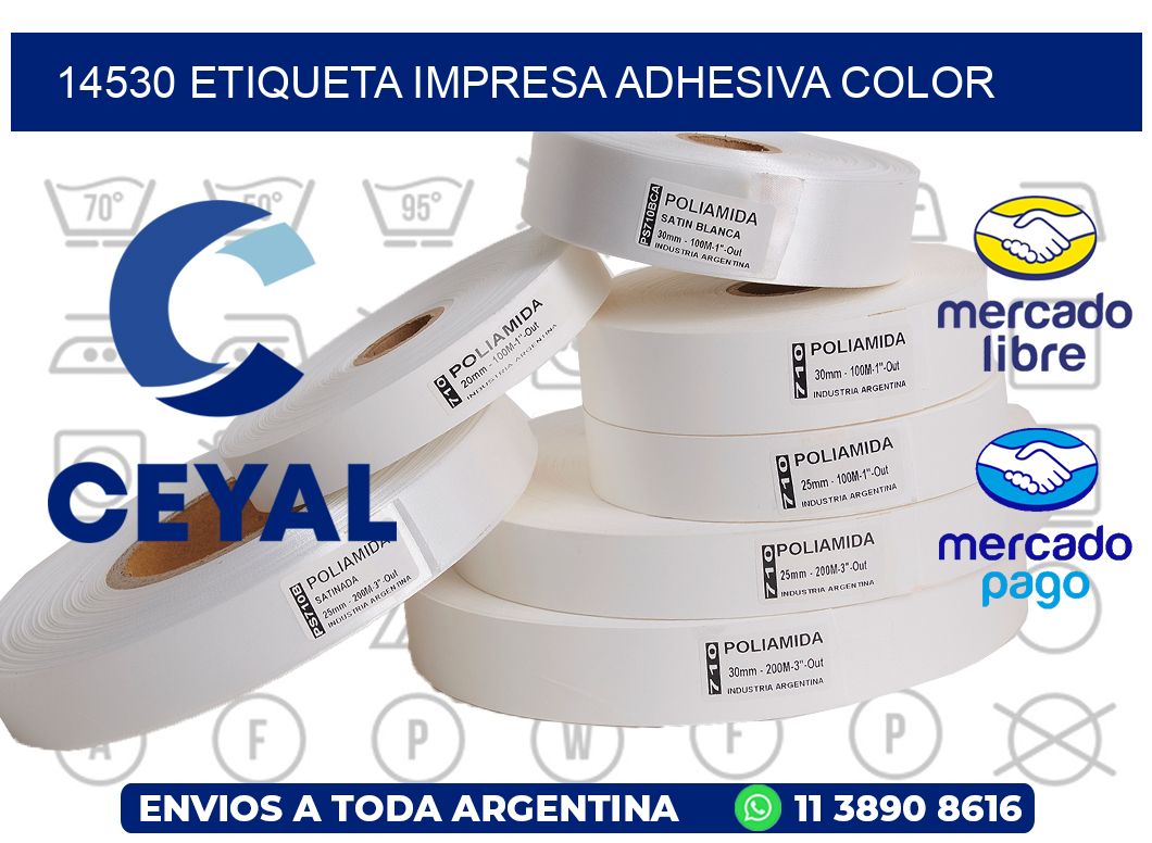 14530 ETIQUETA IMPRESA ADHESIVA COLOR