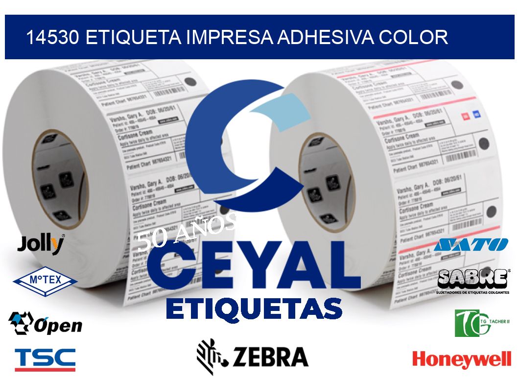 14530 ETIQUETA IMPRESA ADHESIVA COLOR