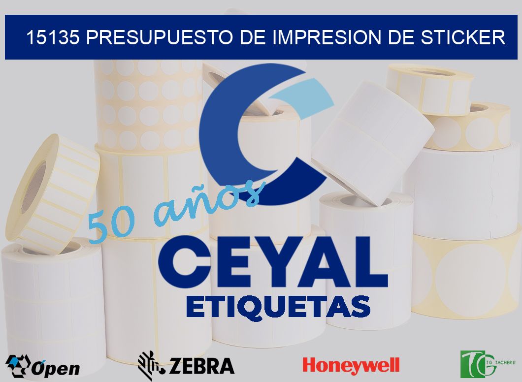 15135 PRESUPUESTO DE IMPRESION DE STICKER