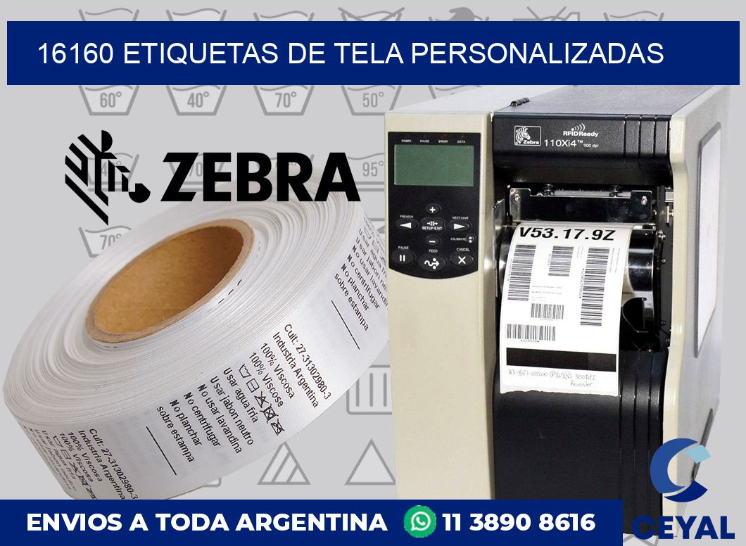 16160 ETIQUETAS DE TELA PERSONALIZADAS