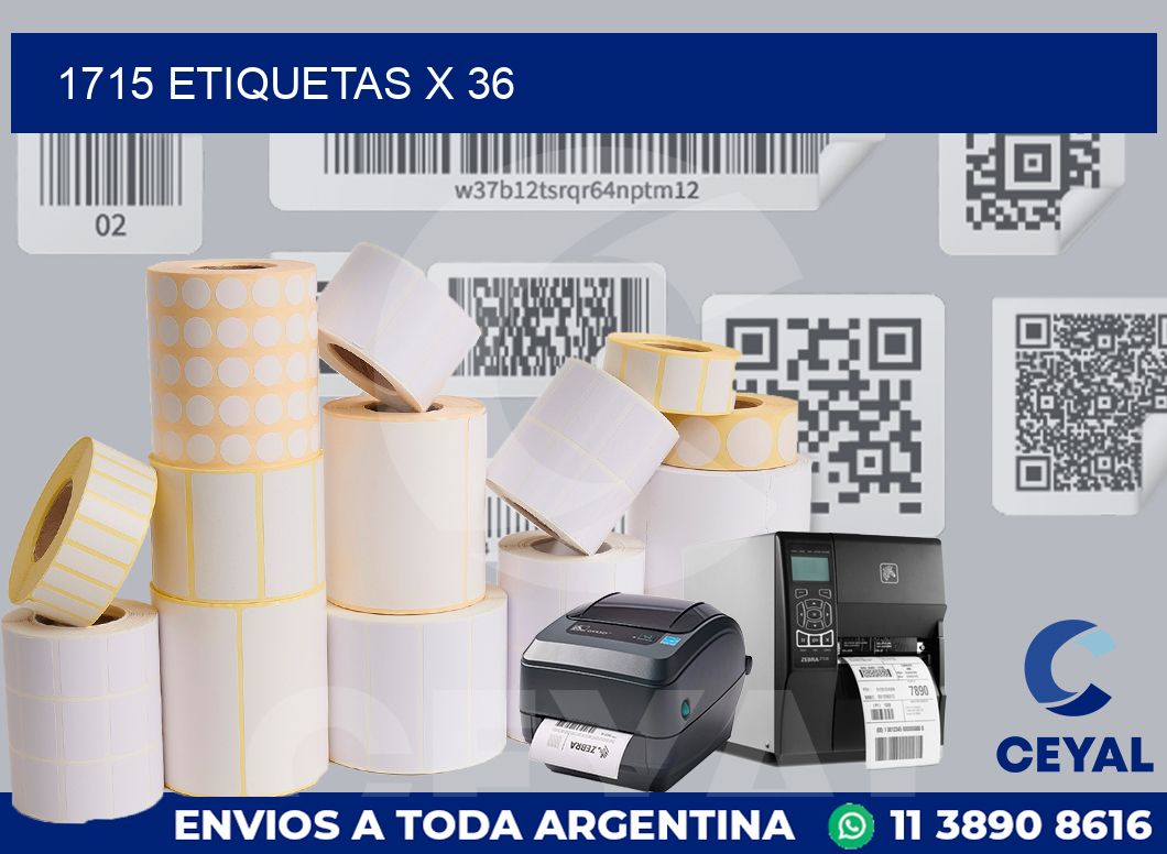 1715 Etiquetas x 36