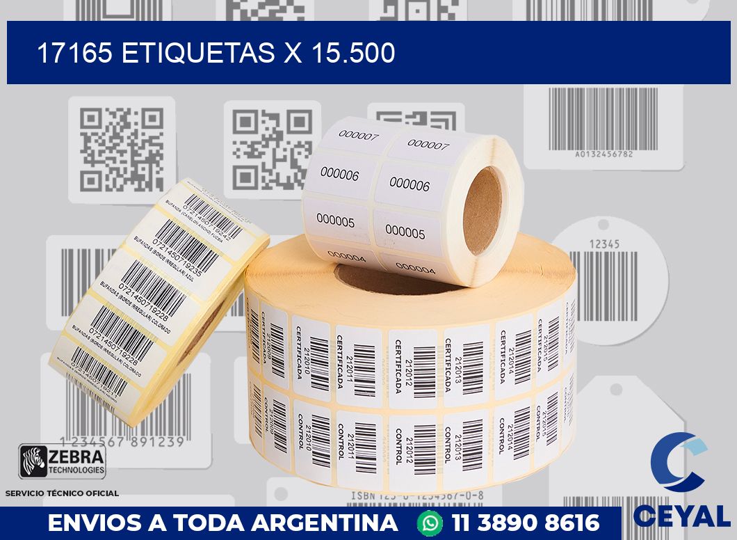 17165 Etiquetas x 15.500