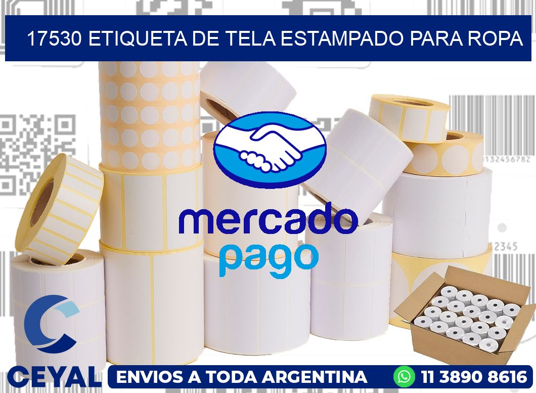 17530 ETIQUETA DE TELA ESTAMPADO PARA ROPA