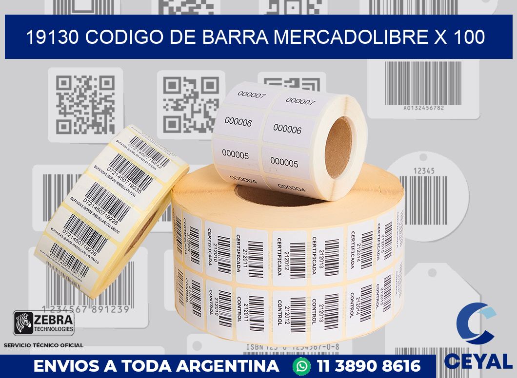19130 codigo de barra mercadolibre x 100