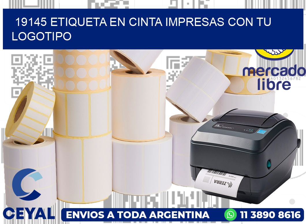 19145 ETIQUETA EN CINTA IMPRESAS CON TU LOGOTIPO