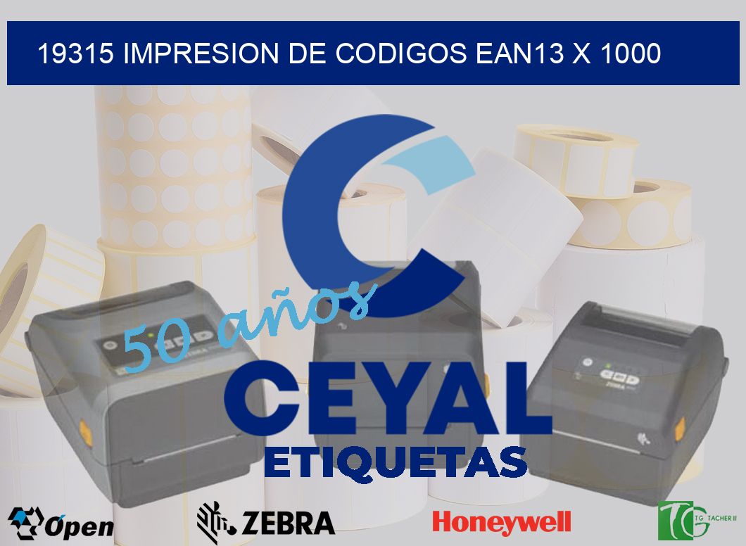 19315 impresion de codigos EAN13 x 1000