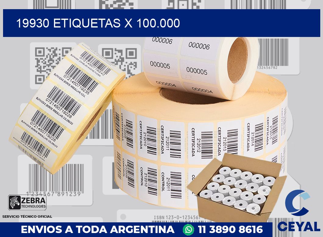 19930 Etiquetas x 100.000