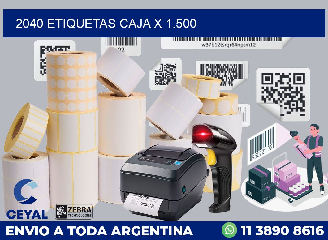 2040 etiquetas caja x 1.500