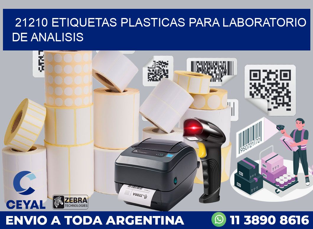 21210 ETIQUETAS PLASTICAS PARA LABORATORIO DE ANALISIS