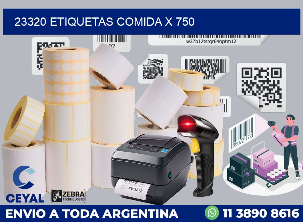 23320 etiquetas comida x 750