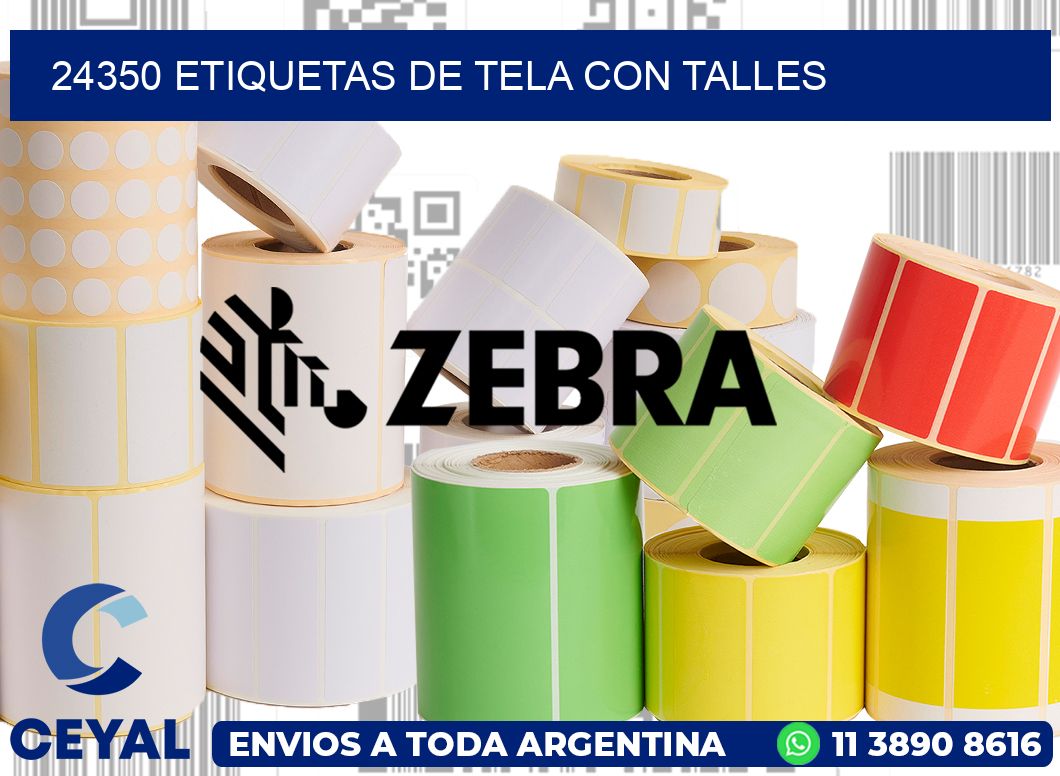 24350 ETIQUETAS DE TELA CON TALLES
