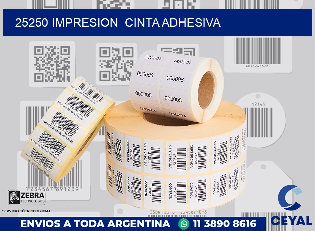 25250 impresion  cinta adhesiva