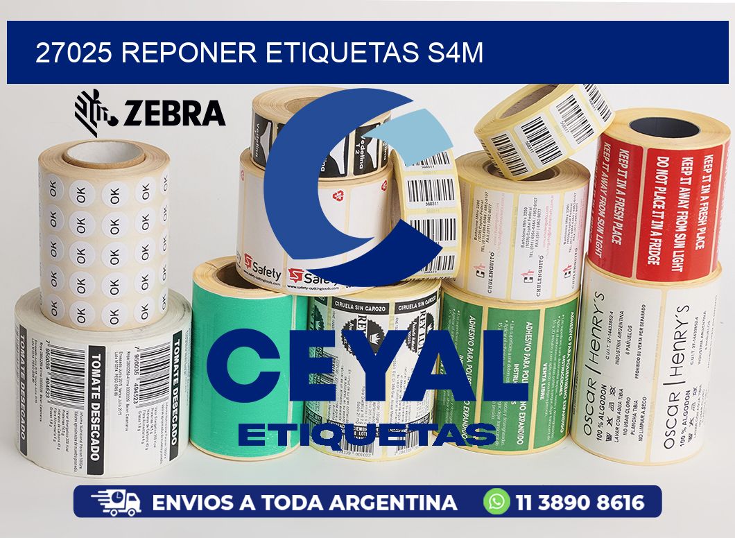 27025 REPONER ETIQUETAS S4M