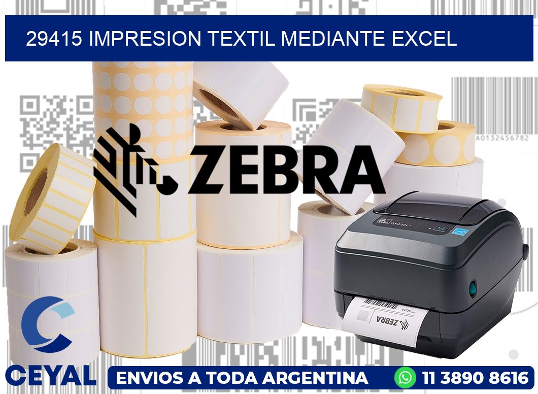 29415 IMPRESION TEXTIL MEDIANTE EXCEL