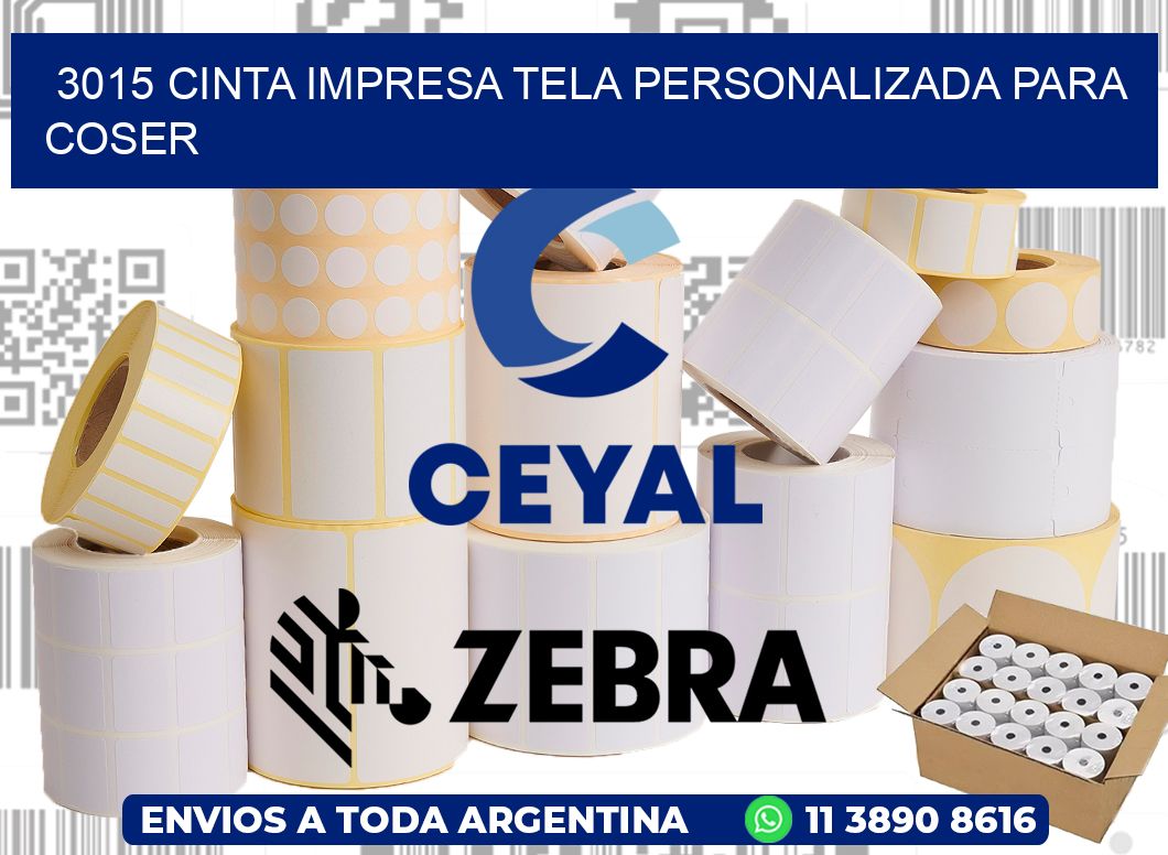 3015 CINTA IMPRESA TELA PERSONALIZADA PARA COSER