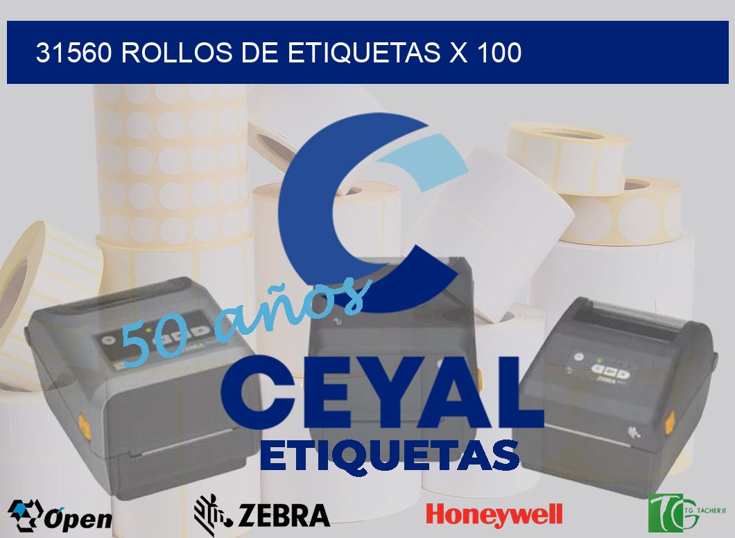 31560 rollos de etiquetas x 100