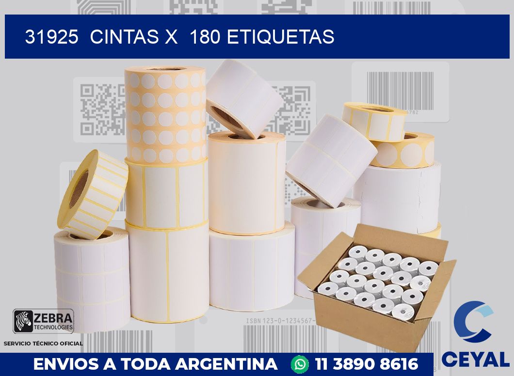 31925  cintas x  180 etiquetas