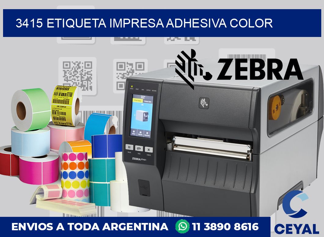 3415 ETIQUETA IMPRESA ADHESIVA COLOR