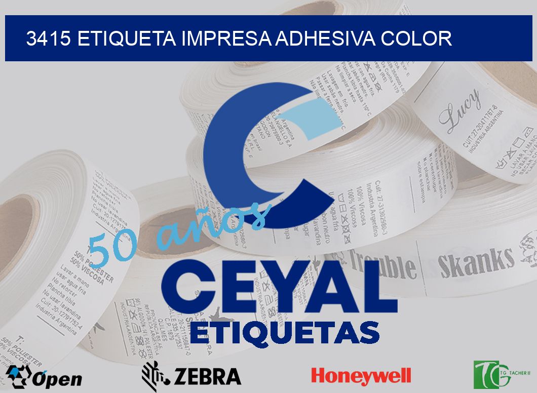 3415 ETIQUETA IMPRESA ADHESIVA COLOR