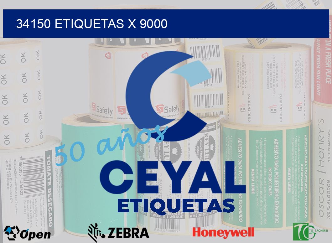 34150 Etiquetas x 9000