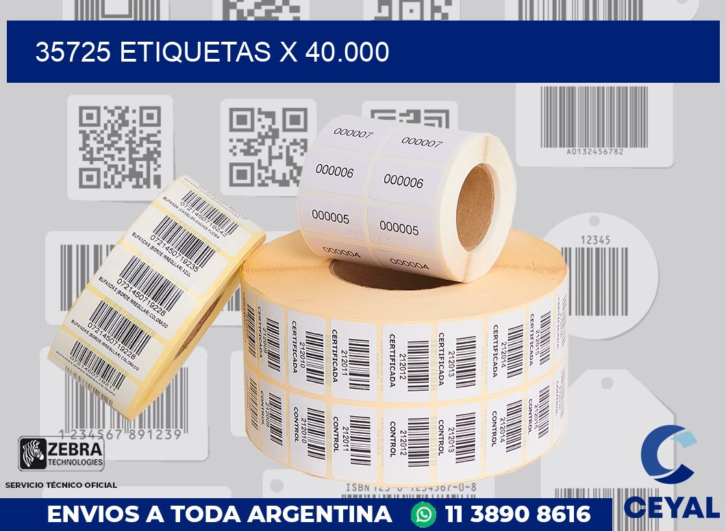 35725 Etiquetas x 40.000