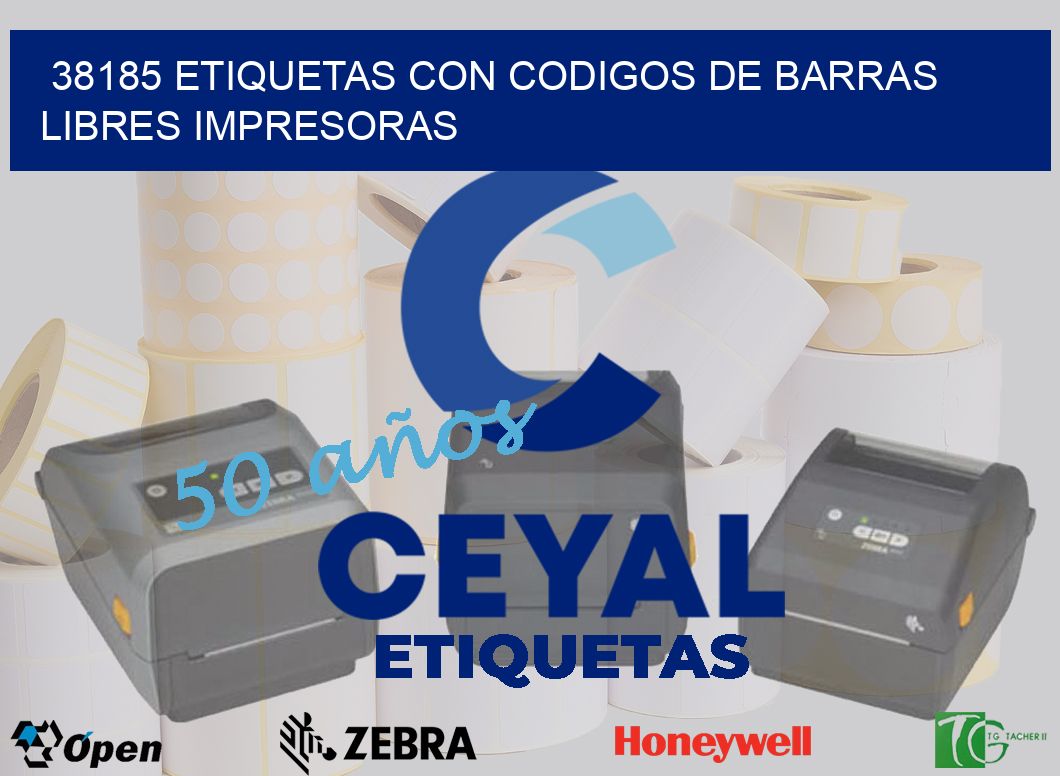 38185 ETIQUETAS CON CODIGOS DE BARRAS LIBRES IMPRESORAS