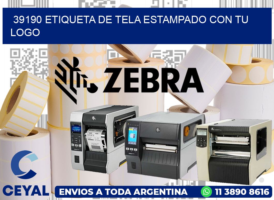 39190 ETIQUETA DE TELA ESTAMPADO CON TU LOGO