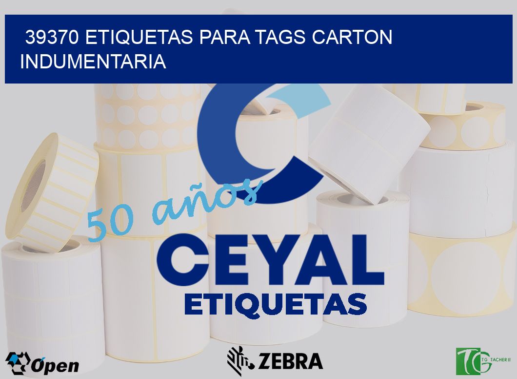 39370 ETIQUETAS PARA TAGS CARTON INDUMENTARIA