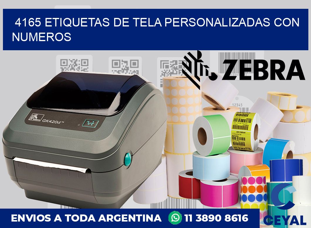 4165 ETIQUETAS DE TELA PERSONALIZADAS CON NUMEROS