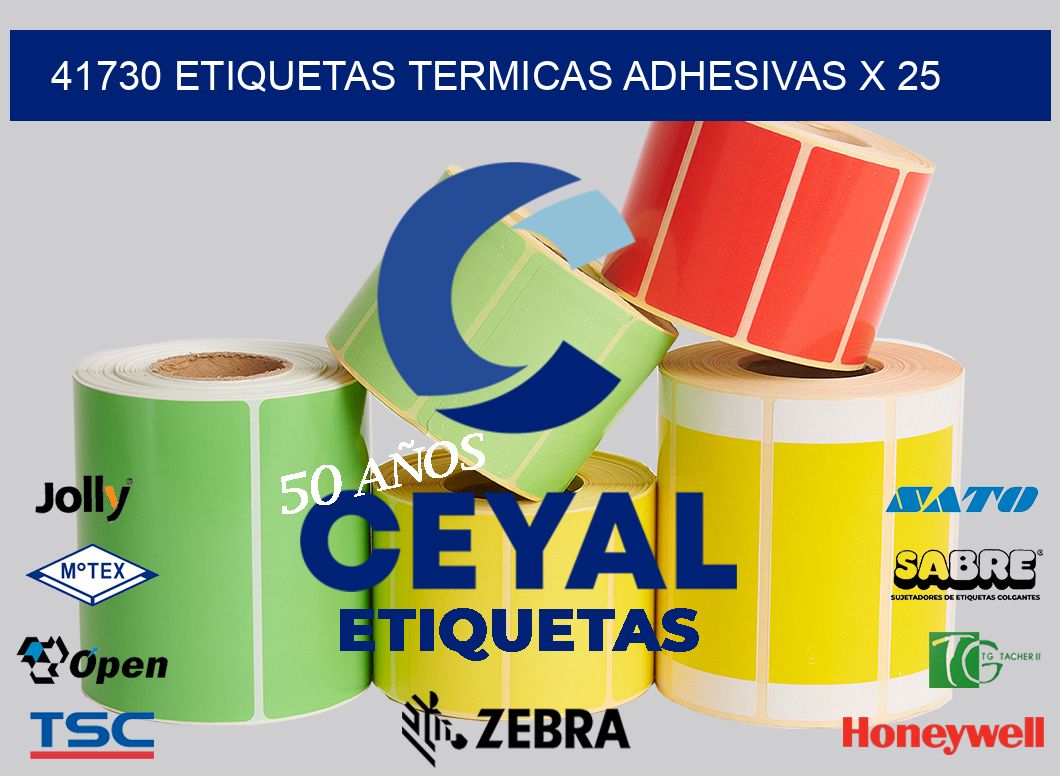 41730 etiquetas termicas adhesivas x 25