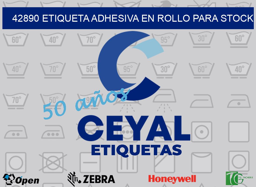 42890 ETIQUETA ADHESIVA EN ROLLO PARA STOCK