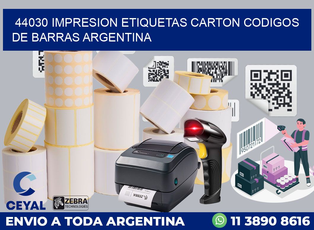 44030 IMPRESION ETIQUETAS CARTON CODIGOS DE BARRAS ARGENTINA