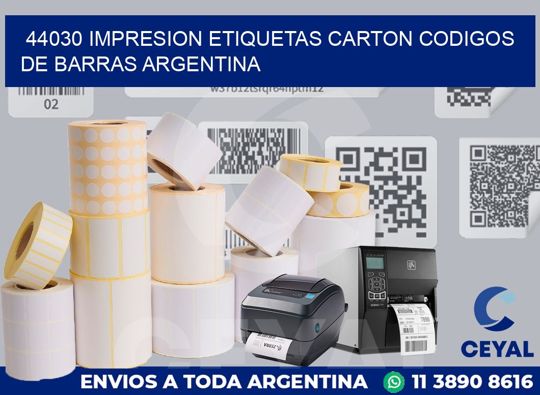 44030 IMPRESION ETIQUETAS CARTON CODIGOS DE BARRAS ARGENTINA