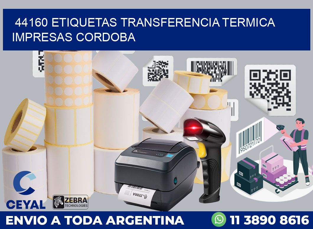44160 ETIQUETAS TRANSFERENCIA TERMICA IMPRESAS CORDOBA