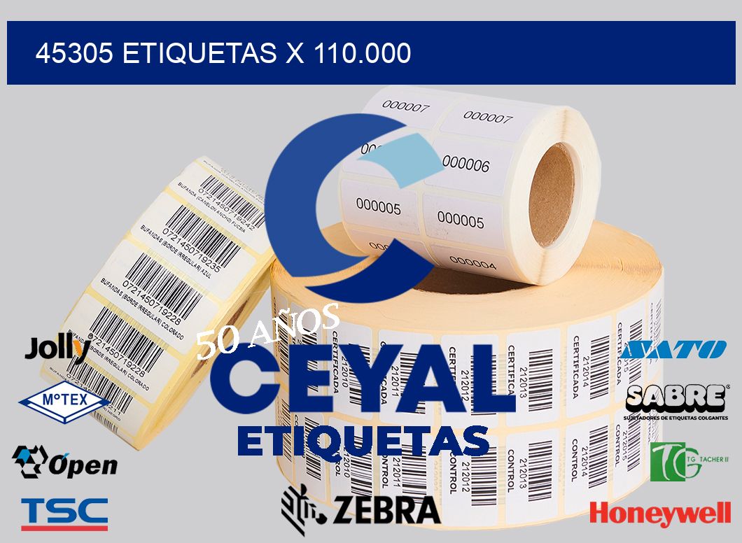 45305 Etiquetas x 110.000