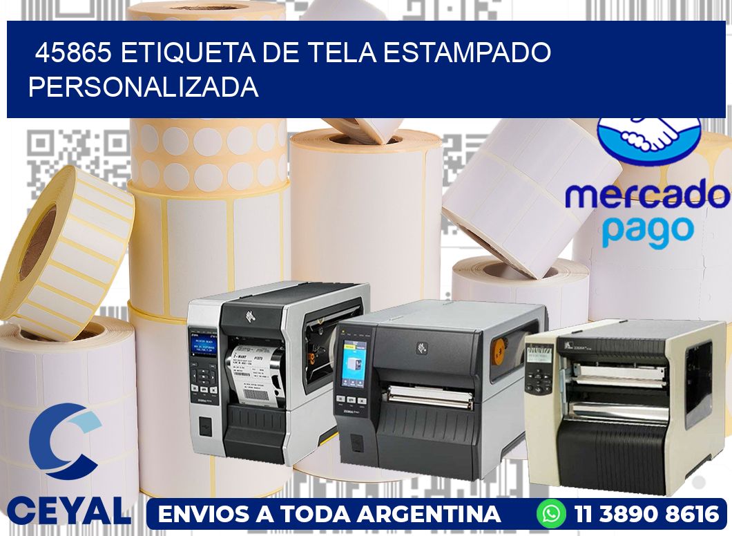 45865 ETIQUETA DE TELA ESTAMPADO PERSONALIZADA