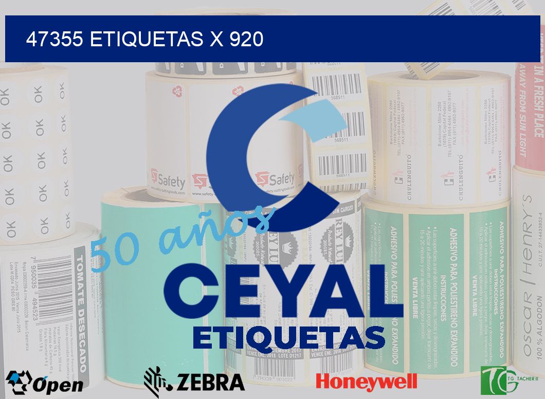 47355 Etiquetas x 920