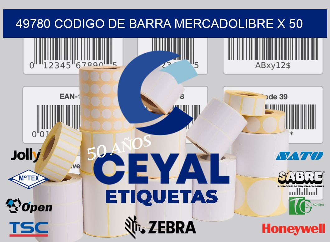 49780 codigo de barra mercadolibre x 50