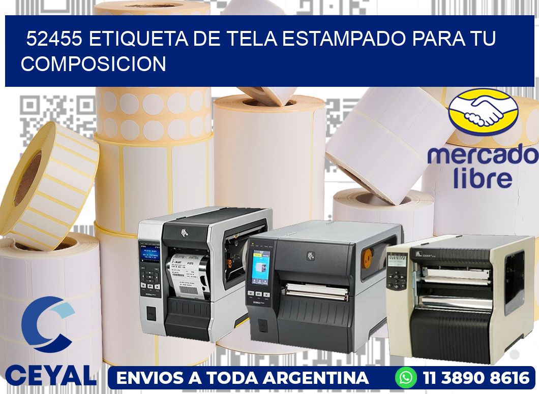 52455 ETIQUETA DE TELA ESTAMPADO PARA TU COMPOSICION