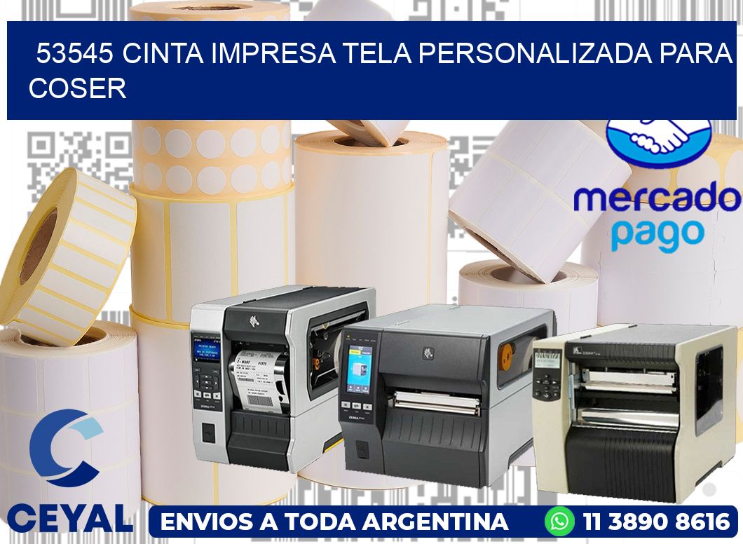 53545 CINTA IMPRESA TELA PERSONALIZADA PARA COSER