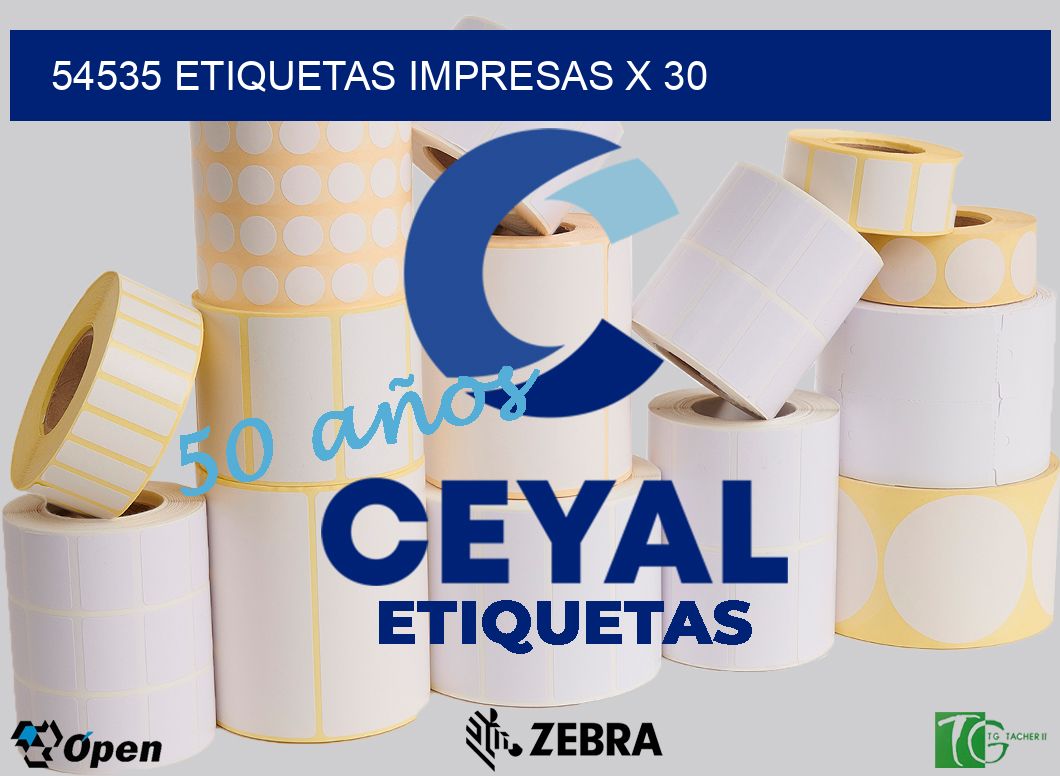 54535 Etiquetas impresas x 30