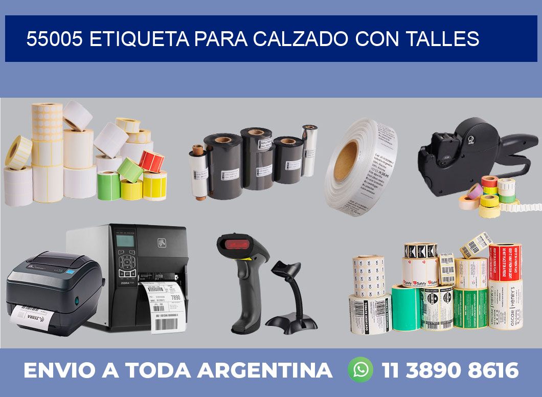 55005 ETIQUETA PARA CALZADO CON TALLES