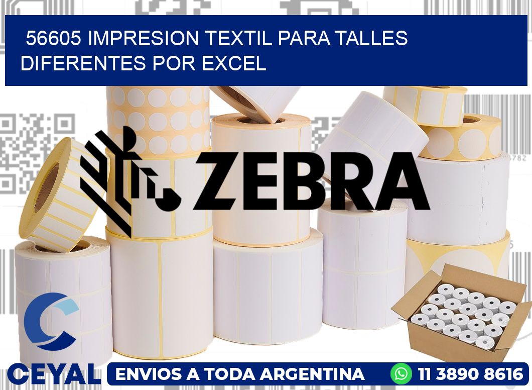 56605 IMPRESION TEXTIL PARA TALLES DIFERENTES POR EXCEL