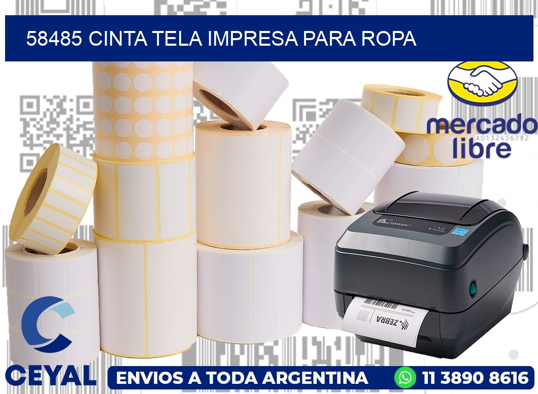 58485 CINTA TELA IMPRESA PARA ROPA
