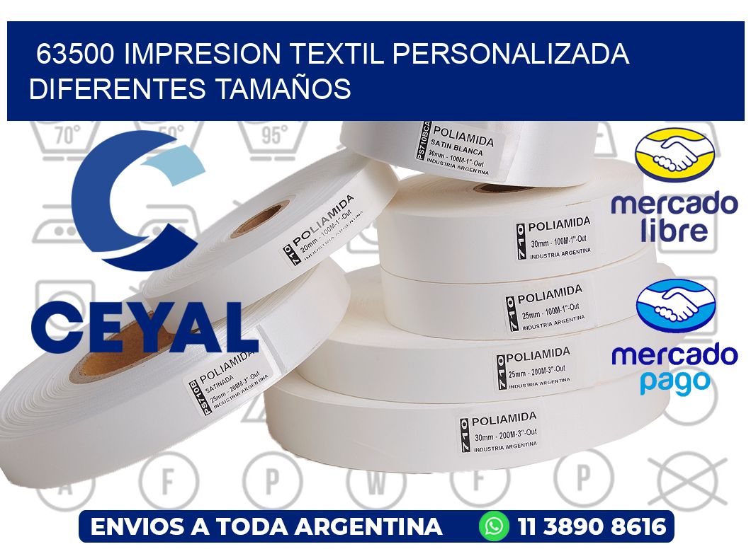 63500 IMPRESION TEXTIL PERSONALIZADA DIFERENTES TAMAÑOS