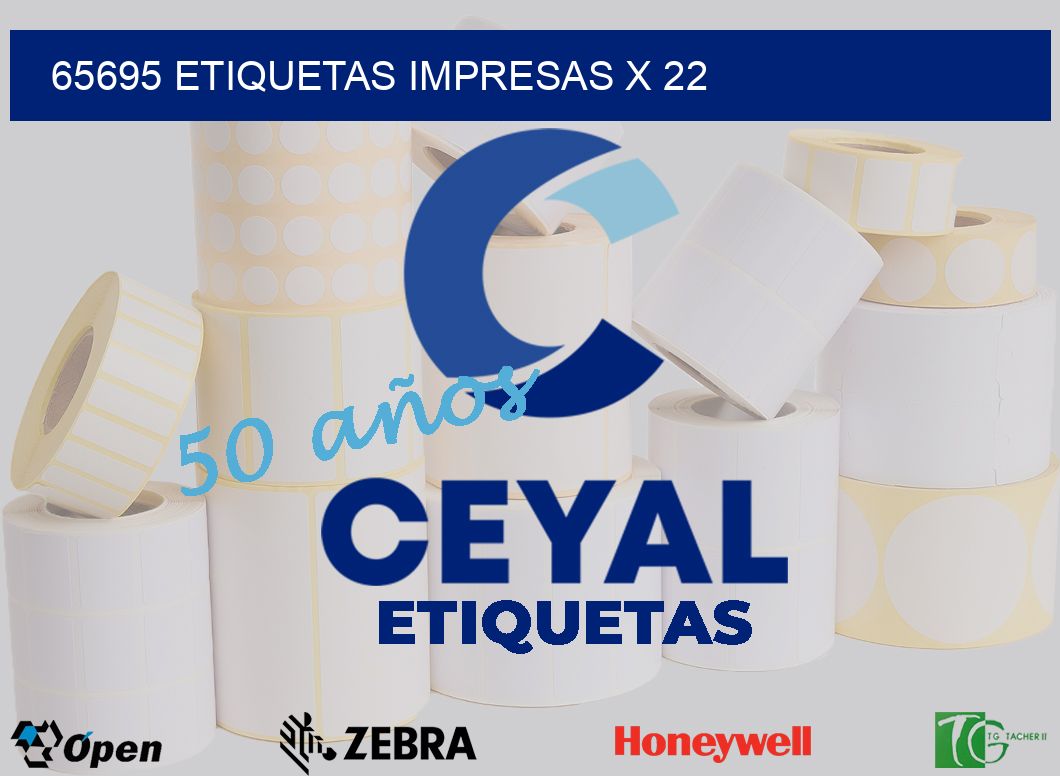 65695 Etiquetas impresas x 22